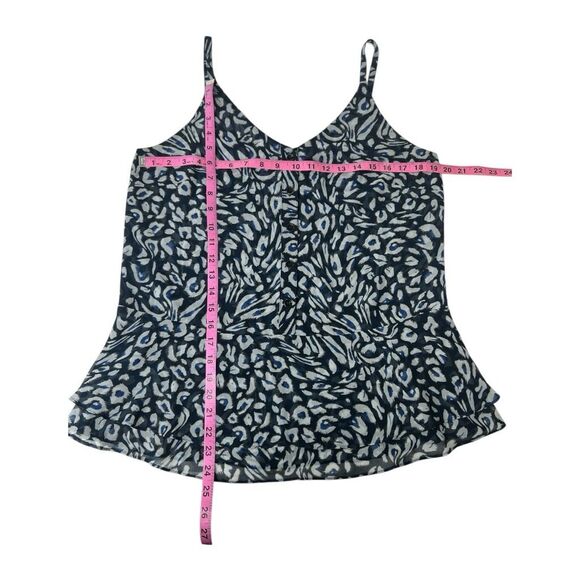 Cabi Blue Gray‎ Chiffon Tank Top Peplum Sz Medium - Picture 6 of 8